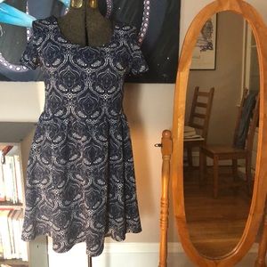 Large Francesca’s China Blue Dress